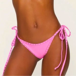 Skims Rhinestone Swim “The Bottom” Limited Edition Light Pink - Size Large